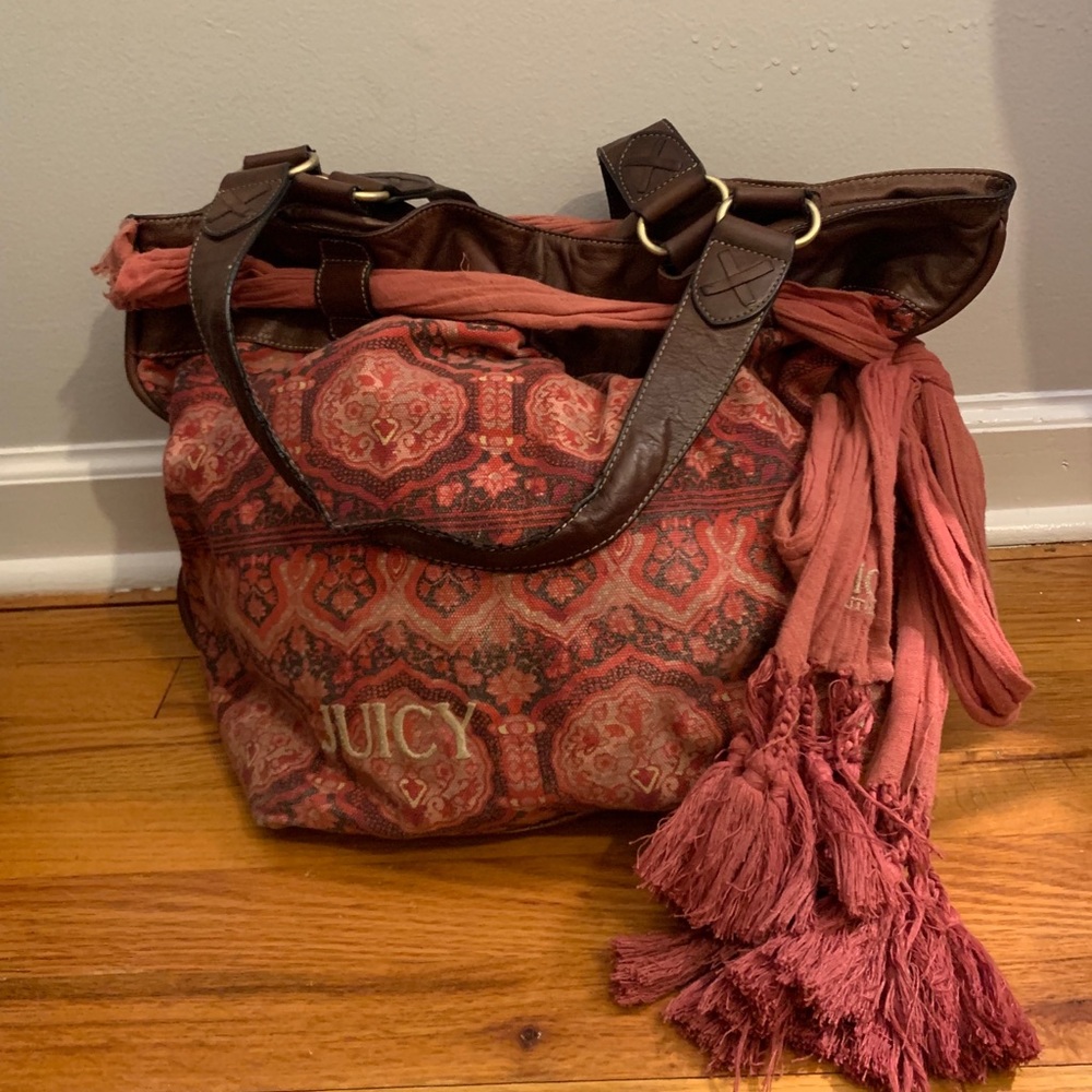 Vintage Juicy Couture Genuine Cowhide Leather Bag